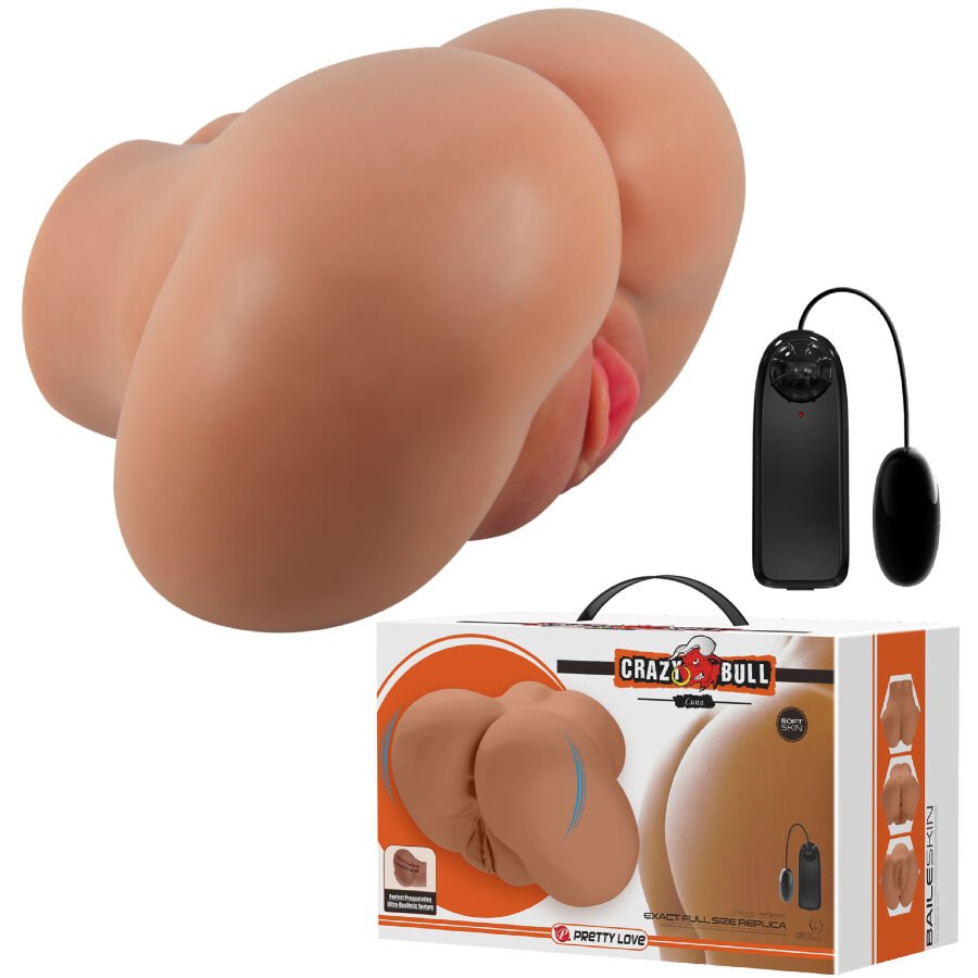CRAZY BULL - LUNA VIBRATOR BUTT WITH REALISTIC VAGINA AND ANUS CONTROL REMOTO CRAZY BULL