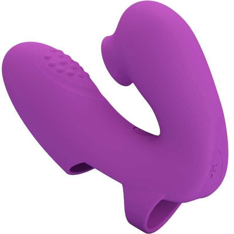 PRETTY LOVE - ATHENA FINGER VIBRATOR WITH CLITORIS STIMULATOR PURPLE PRETTY LOVE