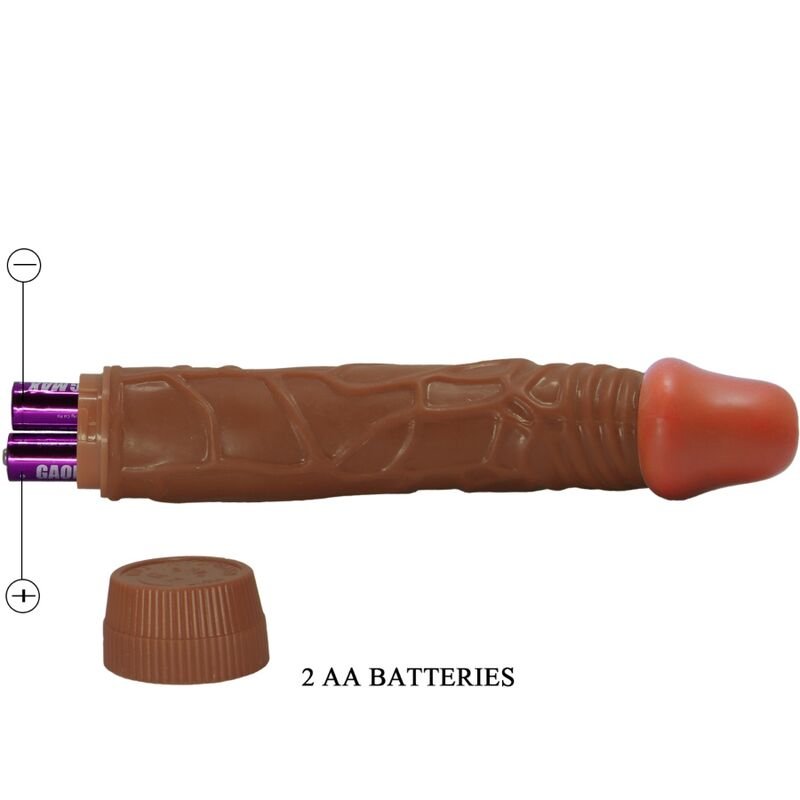 Baile - Bob Realistic Vibrator 22.5 Cm Mulatto BAILE - BOB REALISTIC VIBRATOR 22.5 CM MULATTO