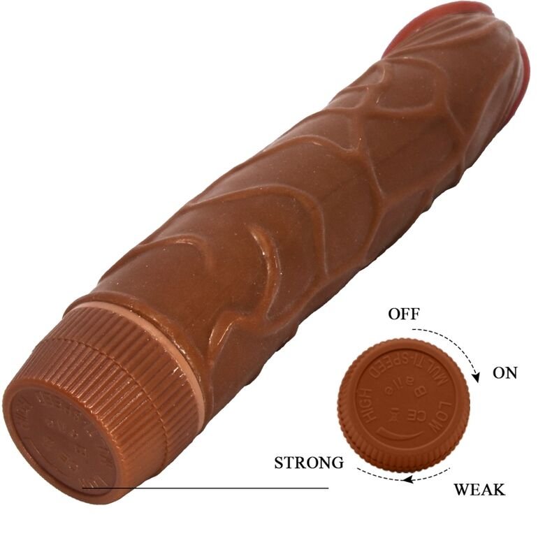 Baile - Bob Realistic Vibrator 22.5 Cm Mulatto BAILE - BOB REALISTIC VIBRATOR 22.5 CM MULATTO