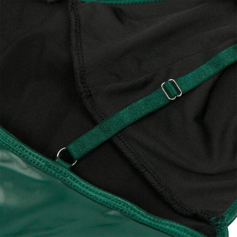 Subblime - 955434 Dress With Green Leather Straps S/m SUBBLIME - 955434 DRESS WITH GREEN LEATHER STRAPS S/M