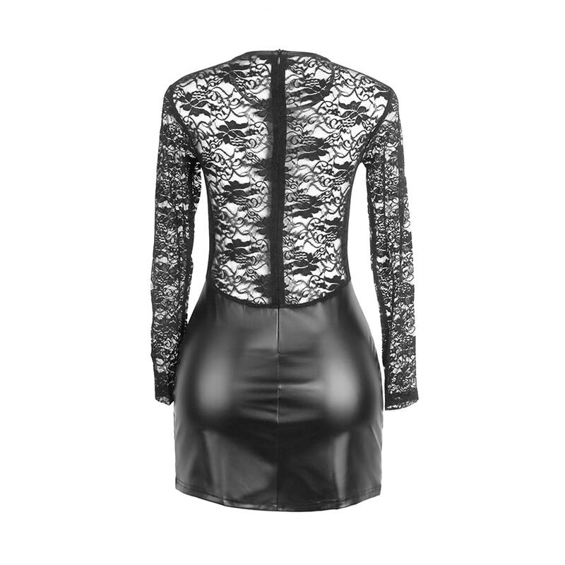 Subblime - 955595 Long Sleeve Dress With Black Lace S/m SUBBLIME - 955595 LONG SLEEVE DRESS WITH BLACK LACE S/M