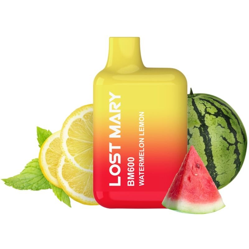 LOST MARY - BM600 NICOTINE VAPER 2% DISPOSABLE WATERMELON LEMON LOST MARY