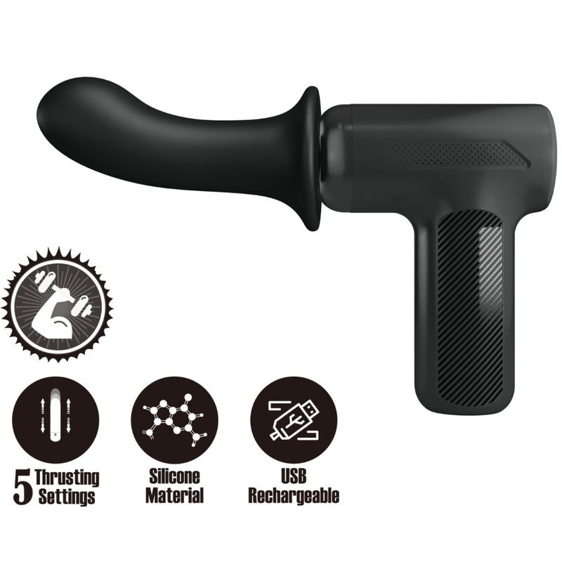 PRETTY LOVE - DJ DOCTOR MASSAGER 5 SETTINGS BLACK PRETTY LOVE C-TYPE