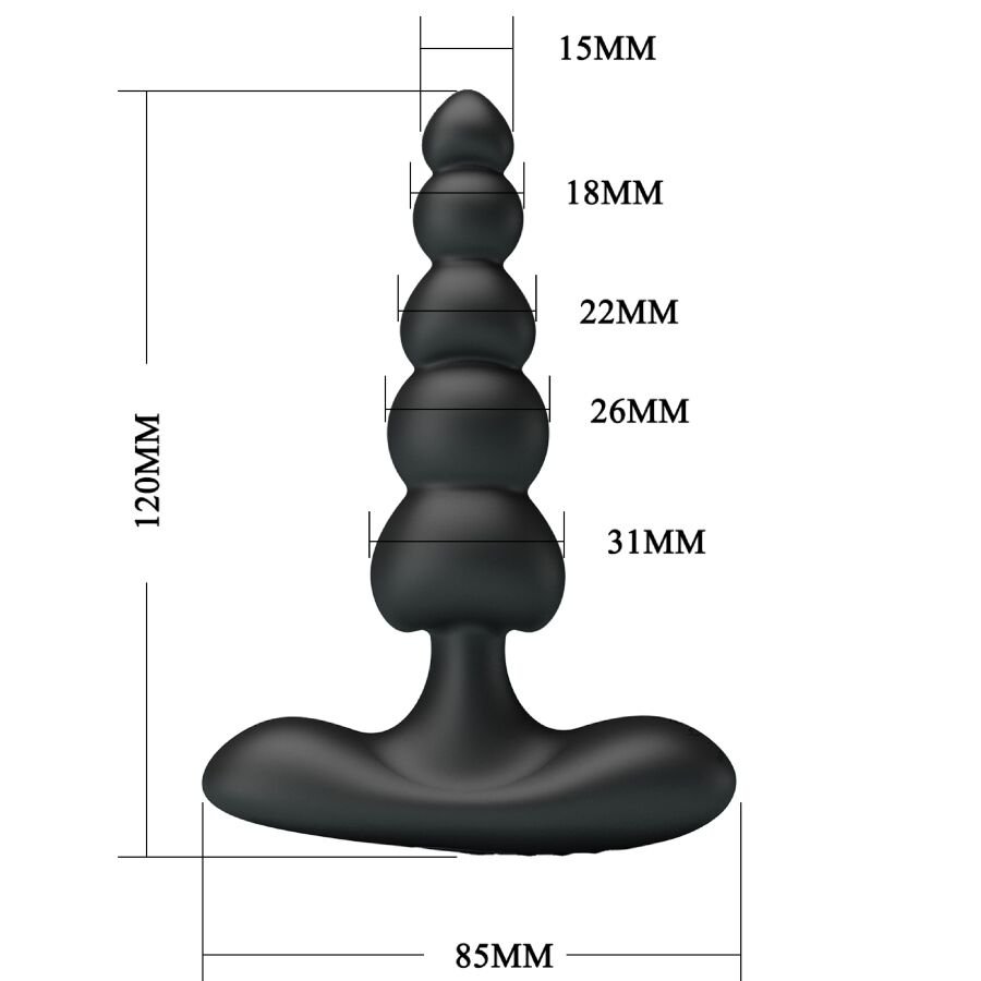 PRETTY LOVE - CORBAN ANAL VIBRATOR 10 VIBRATIONS BLACK