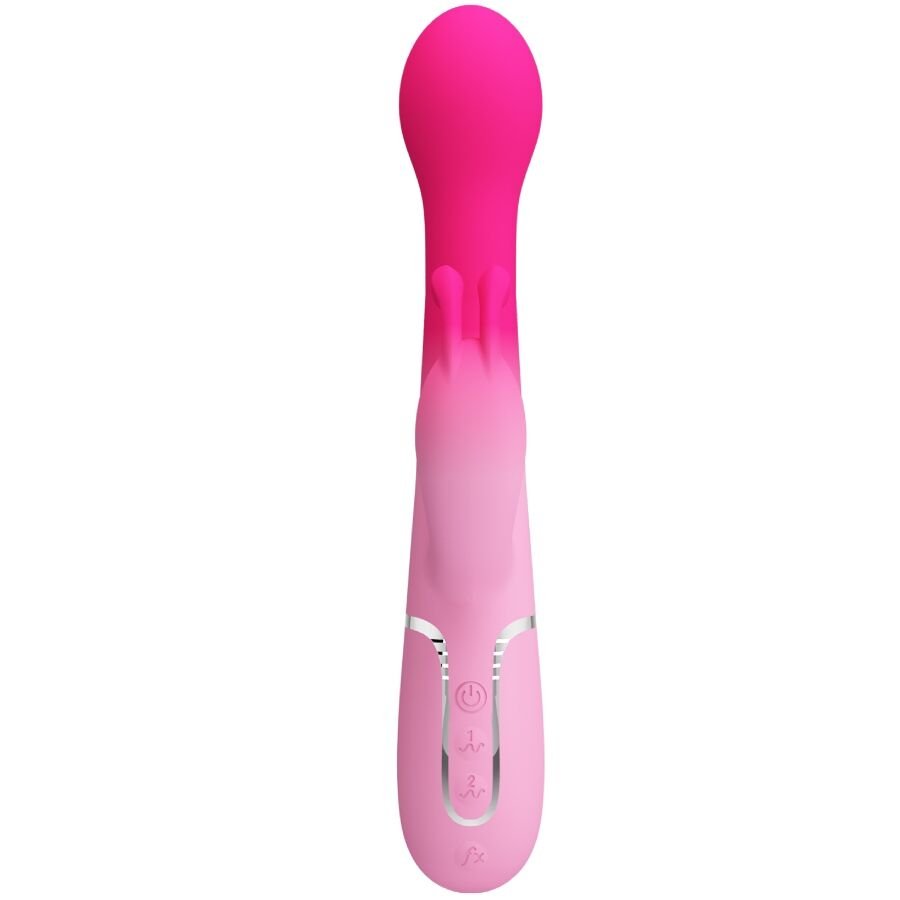 Pretty Love - Dejon 3 In 1 Multifunction Rabbit Vibrator Pink PRETTY LOVE - DEJON 3 IN 1 MULTIFUNCTION RABBIT VIBRATOR PINK