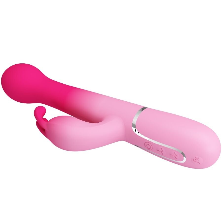 Pretty Love - Dejon 3 In 1 Multifunction Rabbit Vibrator Pink PRETTY LOVE - DEJON 3 IN 1 MULTIFUNCTION RABBIT VIBRATOR PINK