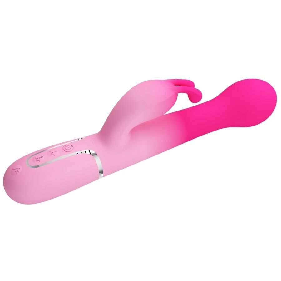 Pretty Love - Dejon 3 In 1 Multifunction Rabbit Vibrator Pink PRETTY LOVE - DEJON 3 IN 1 MULTIFUNCTION RABBIT VIBRATOR PINK