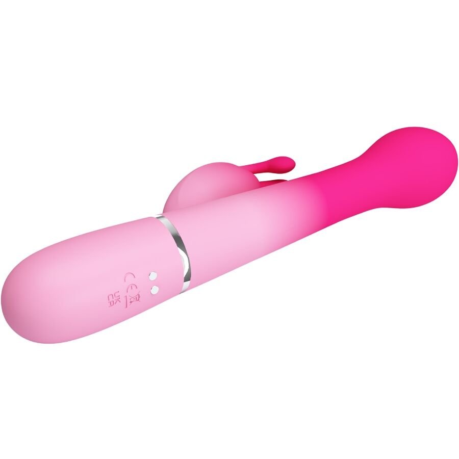Pretty Love - Dejon 3 In 1 Multifunction Rabbit Vibrator Pink PRETTY LOVE - DEJON 3 IN 1 MULTIFUNCTION RABBIT VIBRATOR PINK