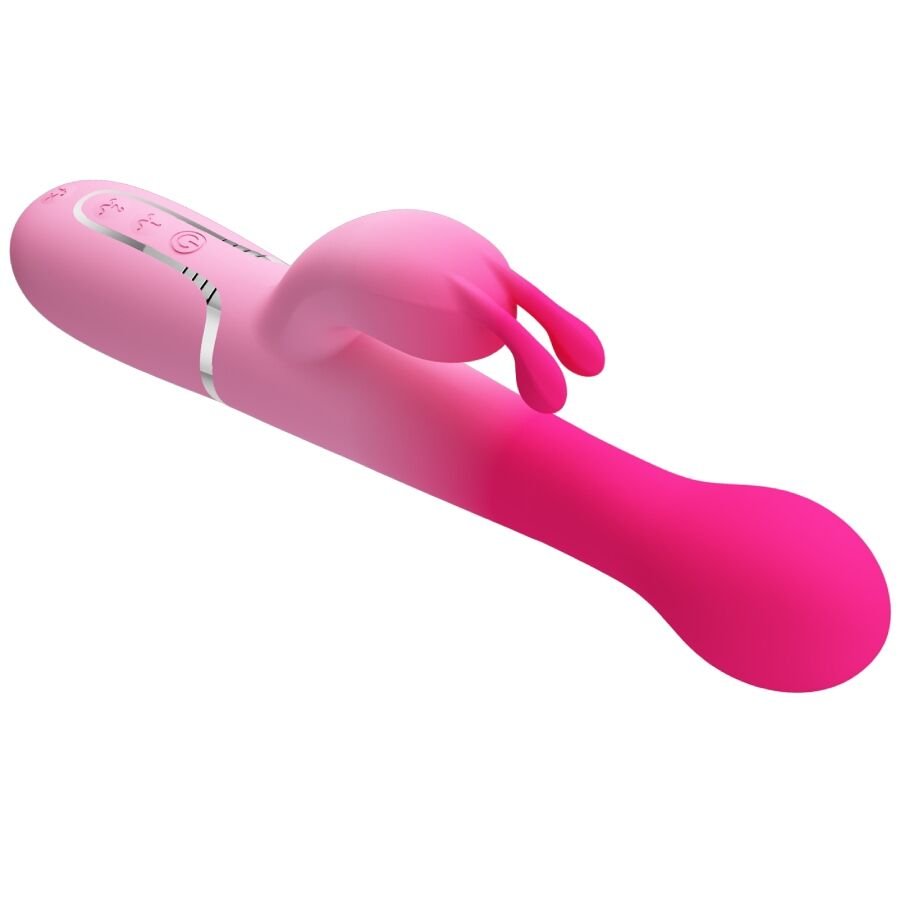 Pretty Love - Dejon 3 In 1 Multifunction Rabbit Vibrator Pink PRETTY LOVE - DEJON 3 IN 1 MULTIFUNCTION RABBIT VIBRATOR PINK