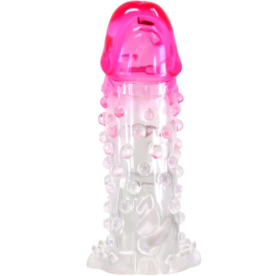 PRETTY LOVE - WILFORD REALISTIC ENLARGEMENT SHEATH WITH EMBOSSED PENIS PINK PRETTY LOVE