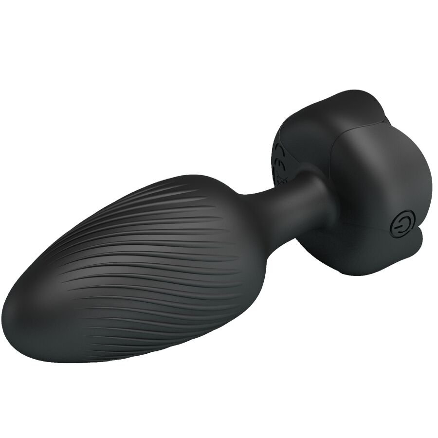 PRETTY LOVE - OSBORN ANAL PLUG WITH  LED LIGHT BLACK 9.8 CM
