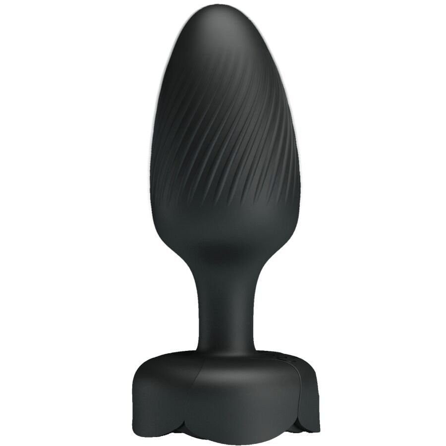 PRETTY LOVE - OLMAN ANAL PLUG WITH  LED LIGHT BLACK 8.8 CM