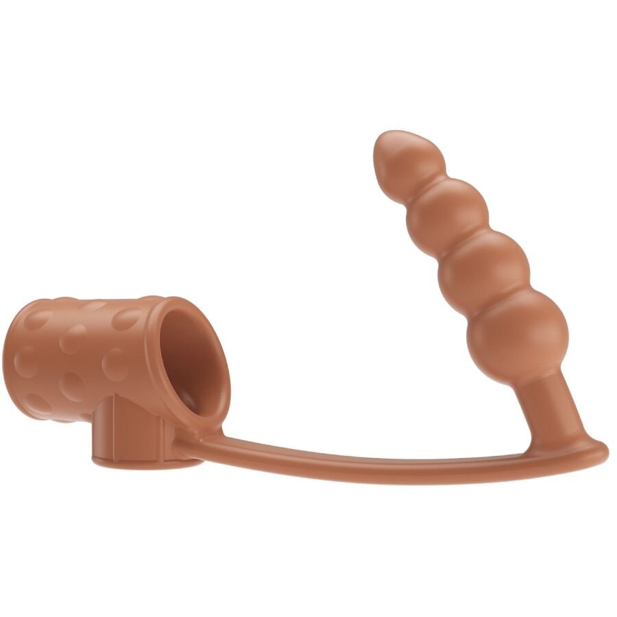 Buy Pretty Love - Penis Sleeve With Anal Plug Natural