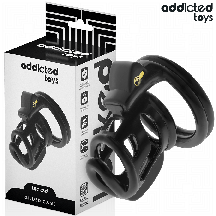 ADDICTED TOYS LOCKED - GILDEN CAGE SILICONE PENIS CAGE 8.5 CM ADDICTED TOYS LOCKED