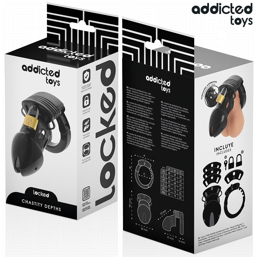 Addicted Toys Locked - Chastity Depths Penis Cage 7.5 Cm ADDICTED TOYS LOCKED - CHASTITY DEPTHS PENIS CAGE 7.5 CM