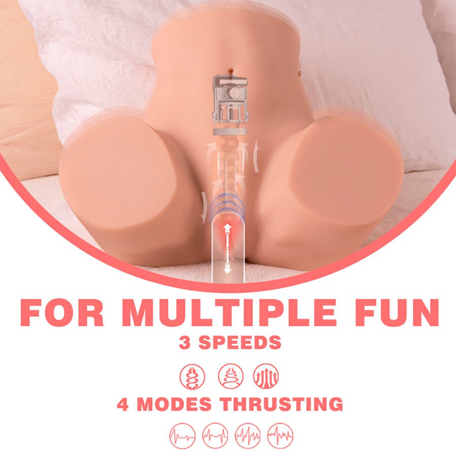 XISE - DANAE THRUSTING REALISTIC VAGINA MASTUBADOR WITH MULTI-POSITION VIBRATION