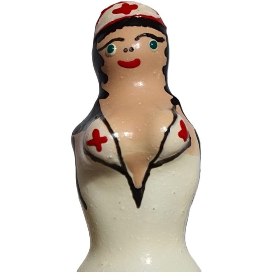 CONDOMERIE - HANDPAINTED NOVELTY CONDOMS NURSE BLOND CONDOMERIE