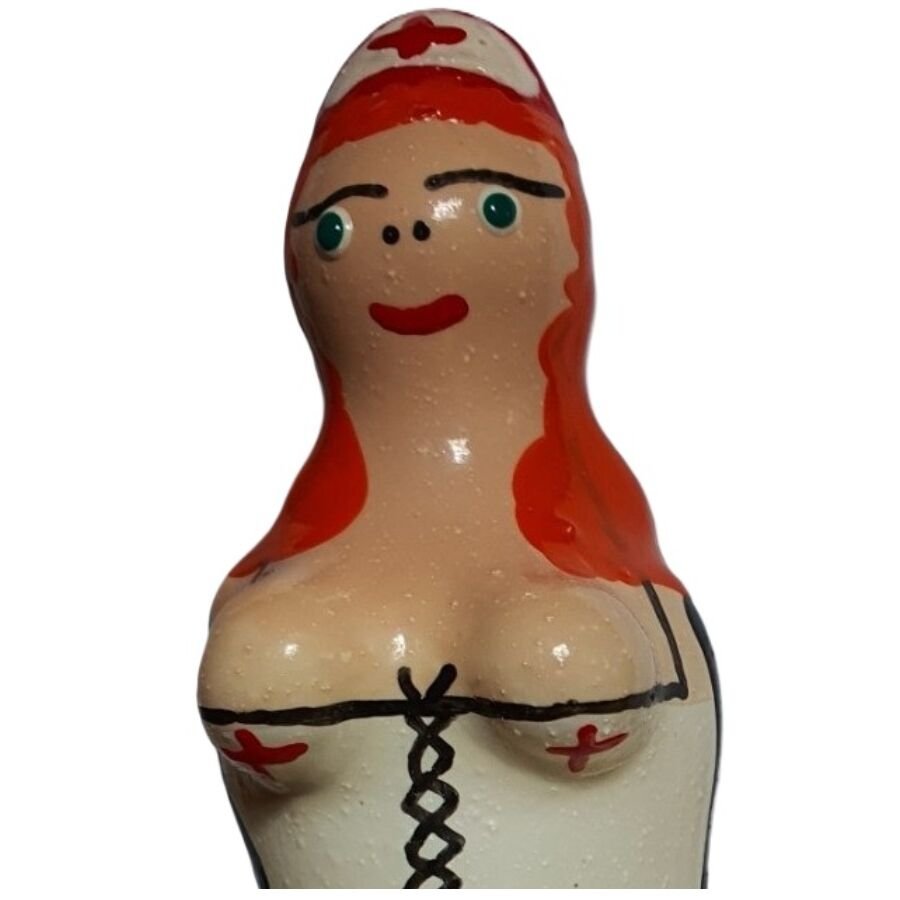 CONDOMERIE - HANDPAINTED NOVELTY CONDOMS NURSE REDHEAD CONDOMERIE