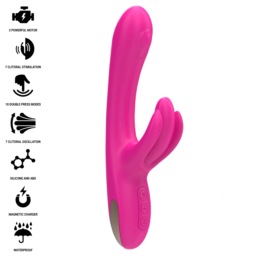 Intense - Britney Multifunction Rabbit Vibrator 23 Cm Pink INTENSE - BRITNEY MULTIFUNCTION RABBIT VIBRATOR 23 CM PINK