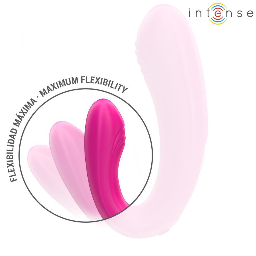 INTENSE - JANET DUAL U-SHAPED STIMULATOR AND VIBRATOR WITH REMOTE CONTROL PINK