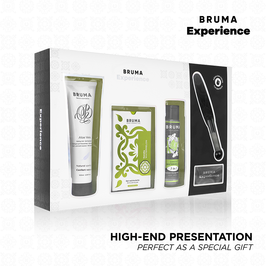 BRUMA XPERIENCE - SWEET WATERMELON TEMPTATION KIT WITH ORGASM ENHANCER BRUMA