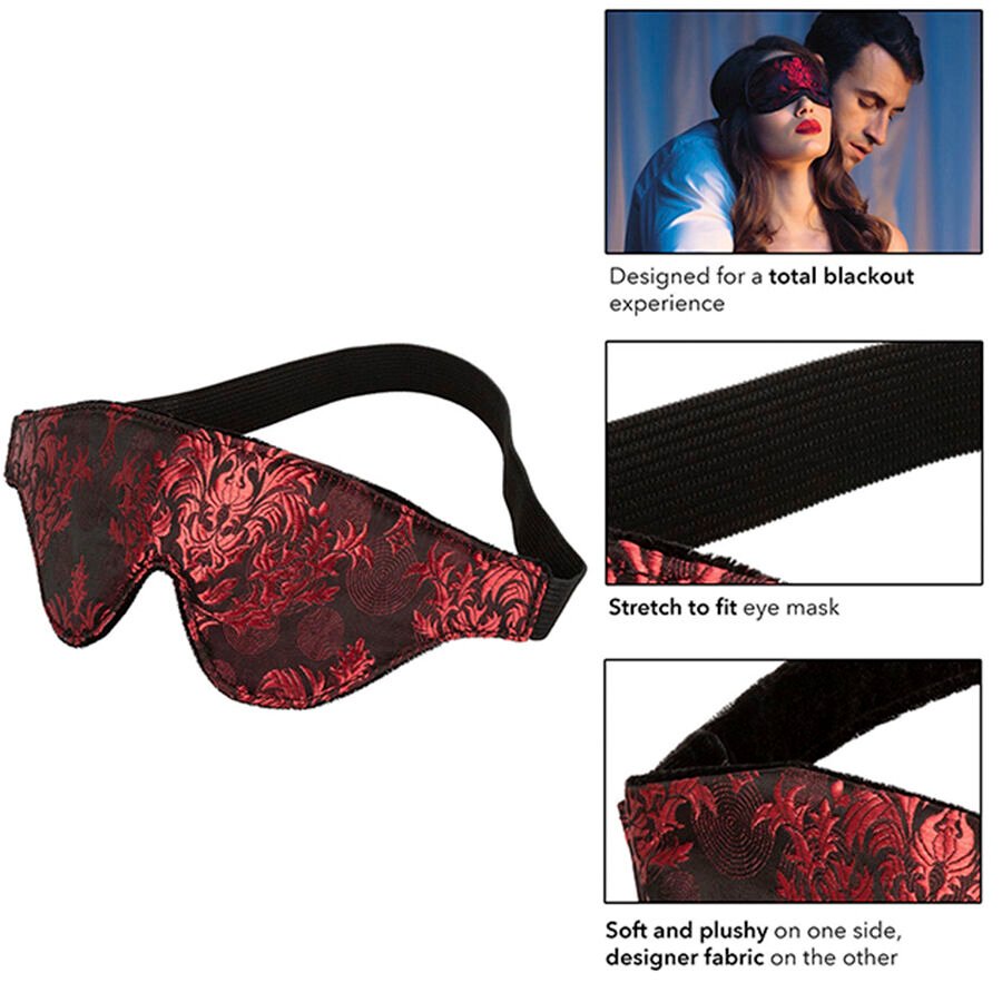 Calexotics - Scandal Opaque Eye Mask With Red Details CALEXOTICS - SCANDAL OPAQUE EYE MASK WITH RED DETAILS
