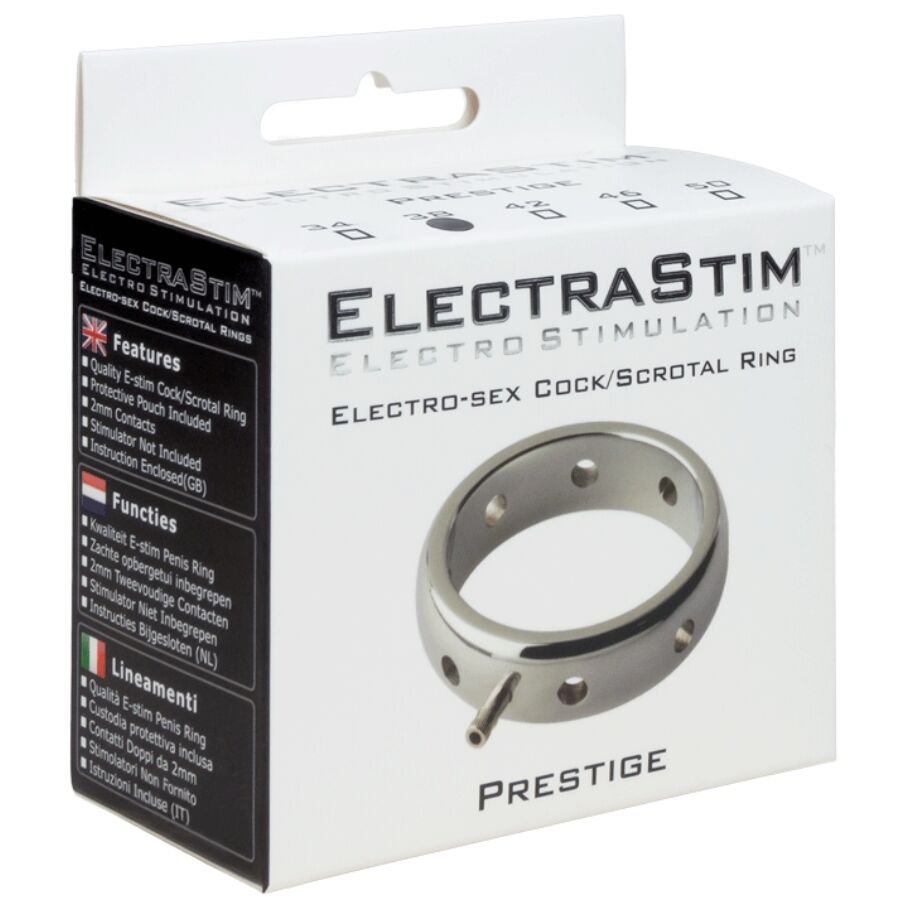 Electrastim - Prestige Electromagnetic Metal Penis Ring 38 Mm ELECTRASTIM - PRESTIGE ELECTROMAGNETIC METAL PENIS RING 38 MM