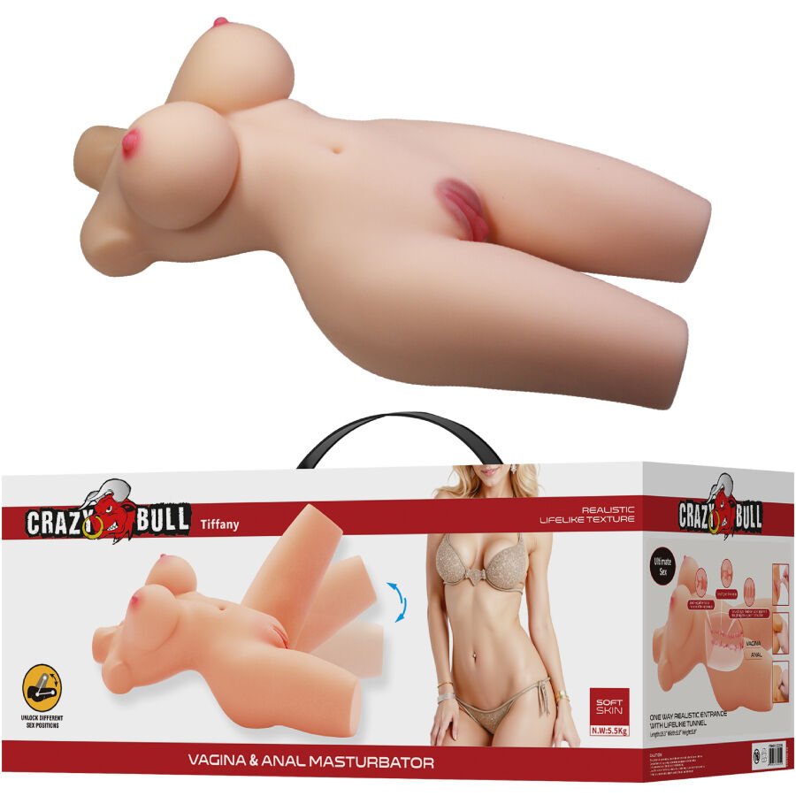 CRAZY BULL - TIFFANY REALISTIC FEMALE TORSO VAGINA AND ANAL 5.5 KG CRAZY BULL