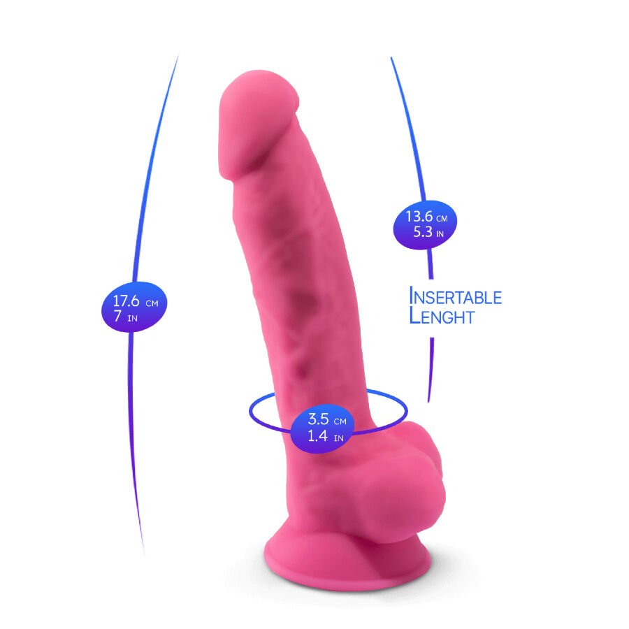 Silexd - Model 1 Realistic Penis Premium Silicone Silexpan Fluorescent Pink 17.5 Cm SILEXD - MODEL 1 REALISTIC PENIS PREMIUM SILICONE SILEXPAN FLUORESCENT PINK 17.5 CM