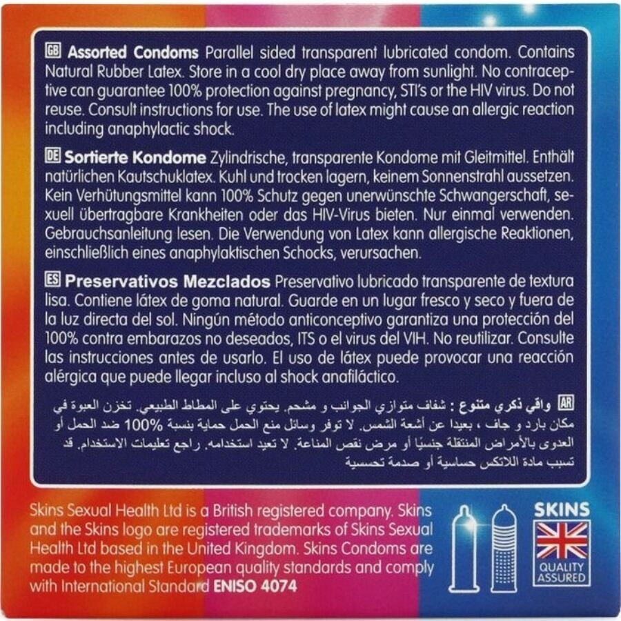 Skins - Assorted Premium Condoms Pack 4 SKINS - ASSORTED PREMIUM CONDOMS PACK 4