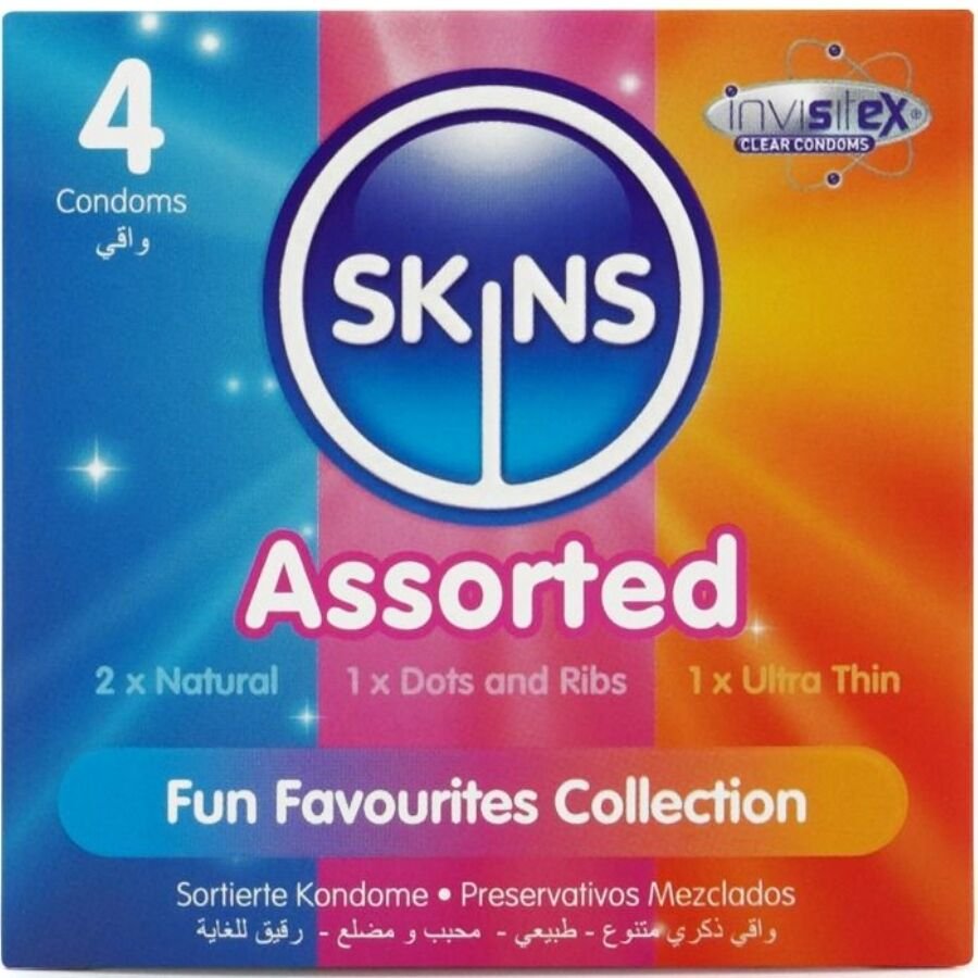 SKINS - ASSORTED PREMIUM CONDOMS PACK 4 SKINS