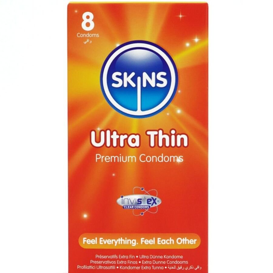 SKINS - ULTRA THIN PREMIUM CONDOMS PACK 8 SKINS