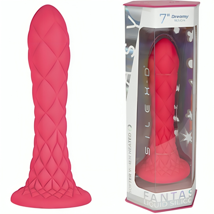 Buy Silexd - Dreamy Dildo Fantasy Liquid Silicone Thermoreactive Fuchsia 18.5 Cm