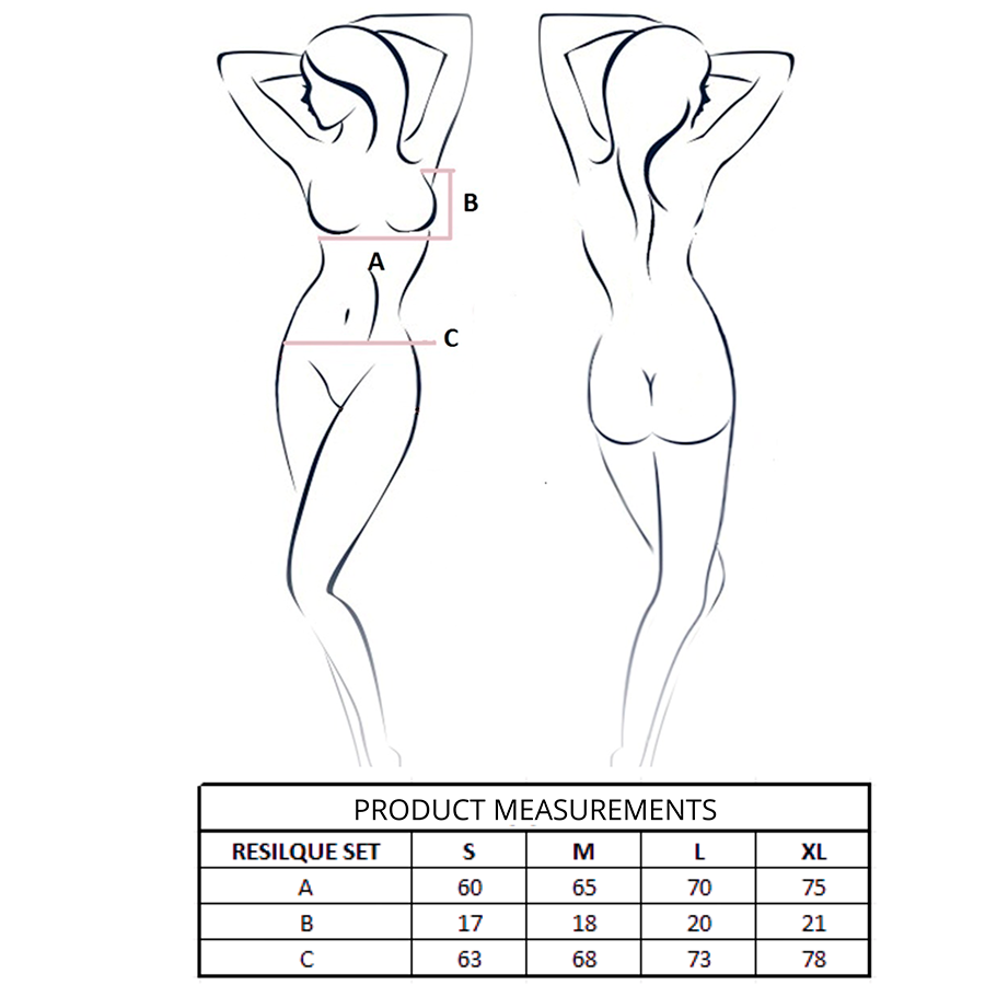 PASSION - RESILQUE BRA + THONG SET WHITE L/XL