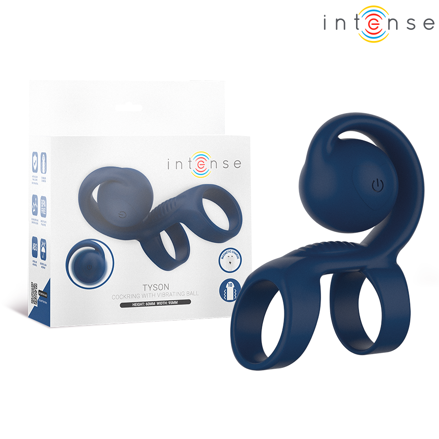 Intense - Tyson Cock Ring With Vibrating Ball ø 3.2 Cm