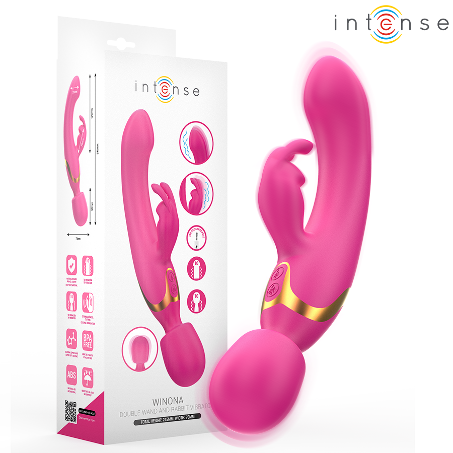 INTENSE - WINONA DOUBLE VIBRATOR RABBIT & WAND INTENSE FUN