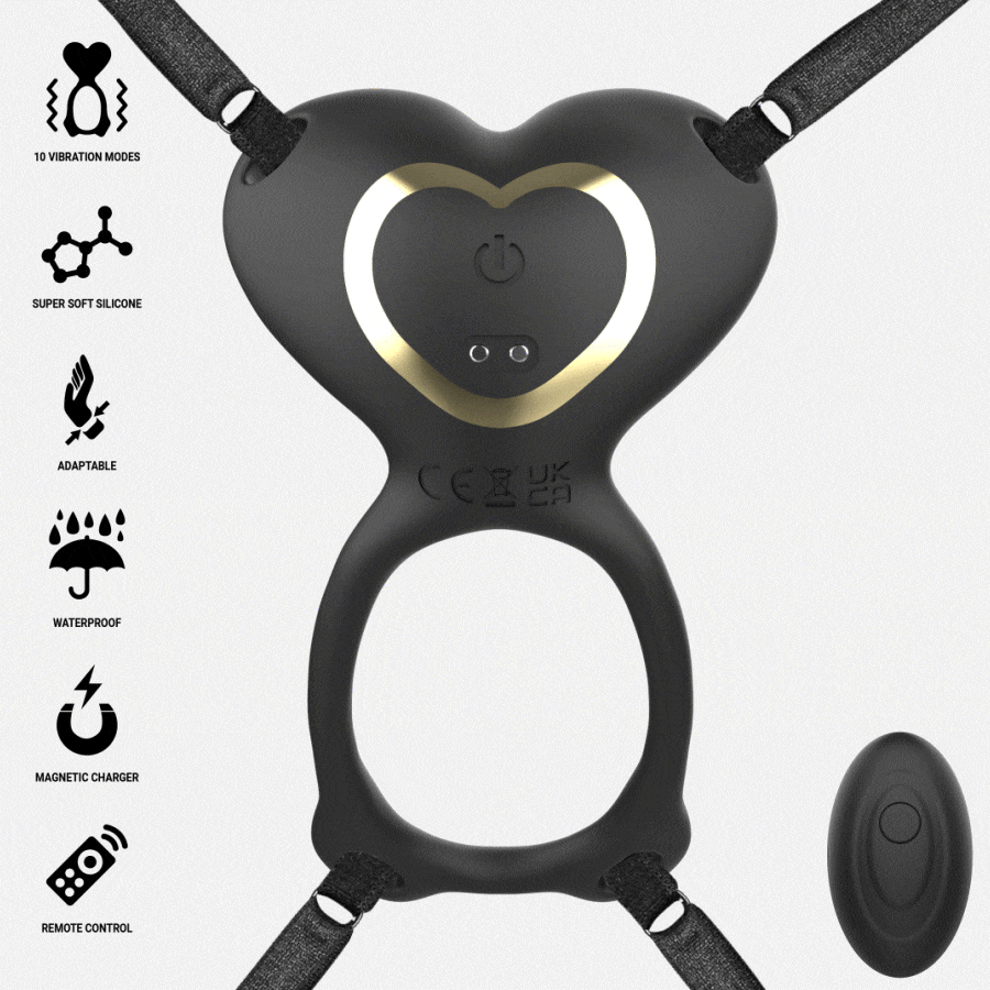 IBIZA - HEART PANTY COUPLE VIBRATOR REMOTE CONTROL