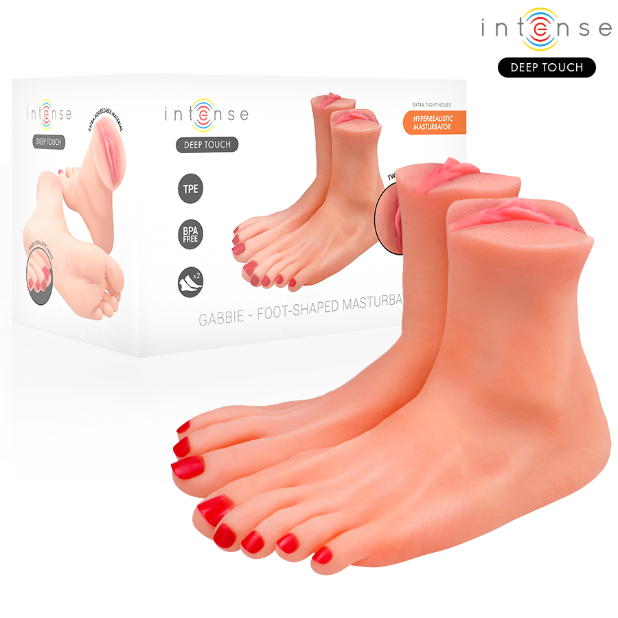 INTENSE DEEP TOUCH - GABBIE TWO-PIECE FOOT-SHAPED MASTUBADOR INTENSE DEEP TOUCH