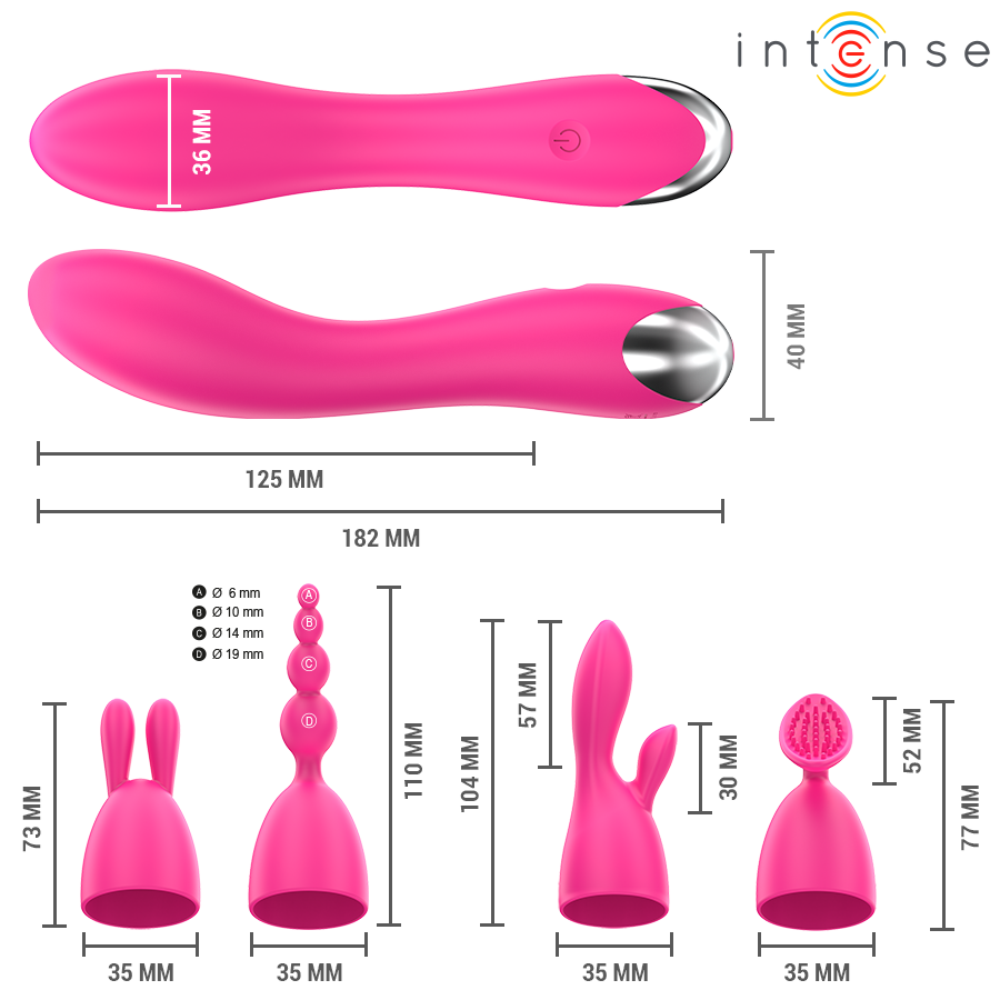 INTENSE - CHER INTERCHANGEABLE HEADS VIBRATOR