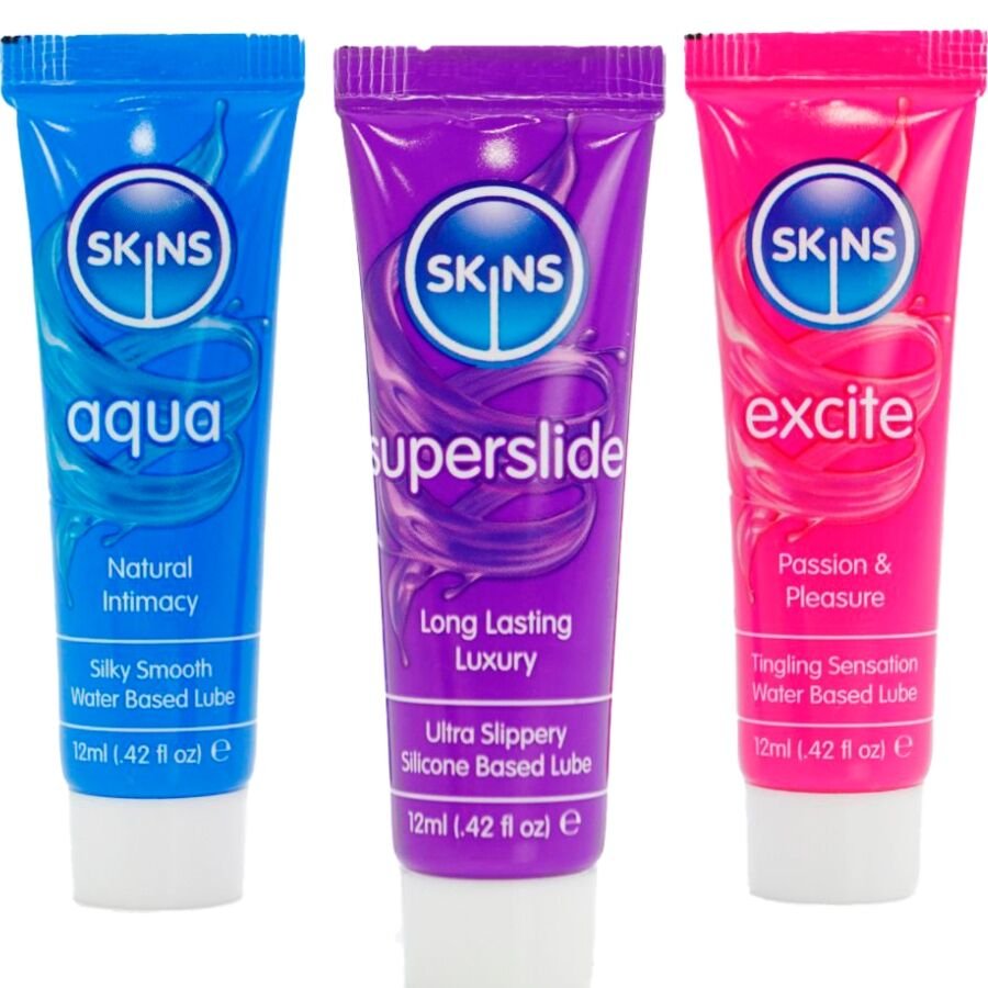 SKINS - VITAL LUBES KIT AQUA, SUPERSLIDE & EXCITE LUBRICANTS 3 x 12 ML