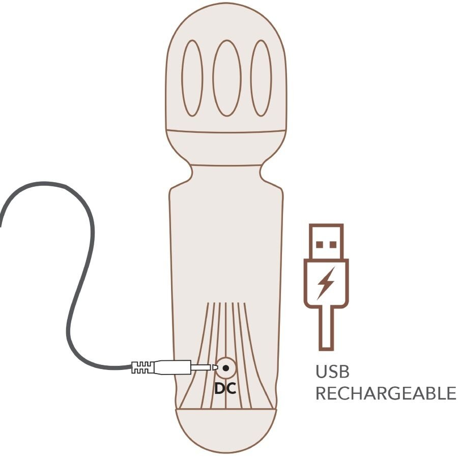 ROCKS-OFF - MINI RECHARGEABLE WAND 16 FUNCTIONS VIOLET DREAM