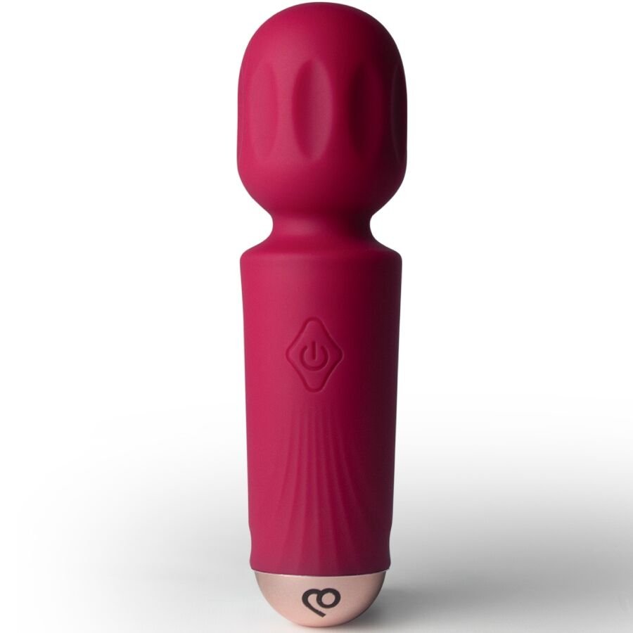 ROCKS-OFF - MINI RECHARGEABLE WAND 16 FUNCTIONS AZALEA RED ROCKS-OFF