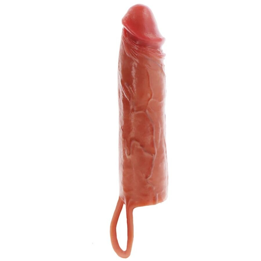 GET REAL - HYDRATED SKIN SILICONE PENIS SLEEVE CARAMEL 20 CM GET REAL