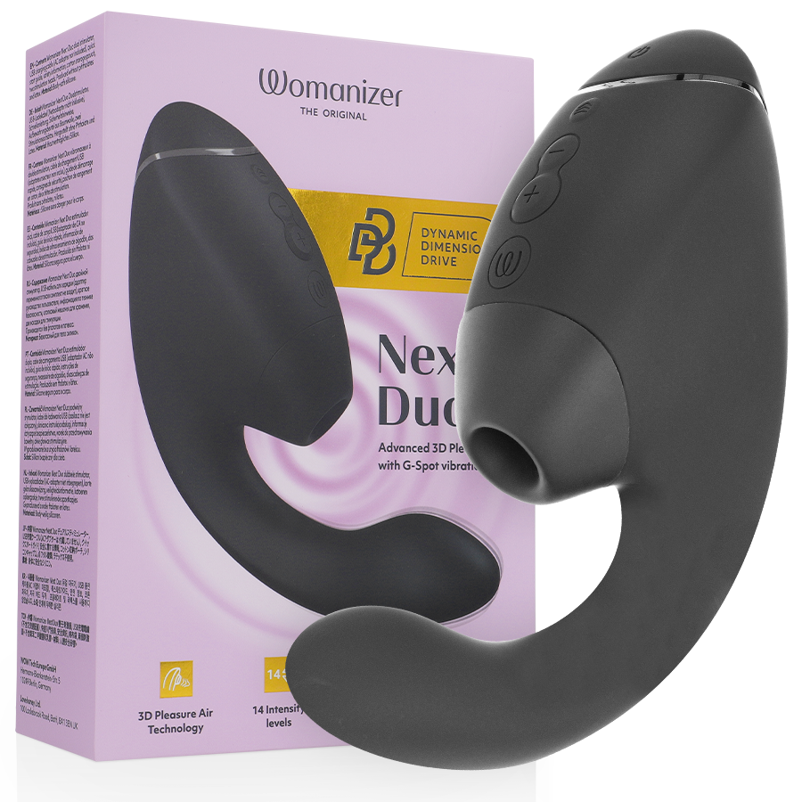 WOMANIZER - DUO NEXT DUAL CLITORAL & G-SPOT STIMULATOR BLACK WOMANIZER