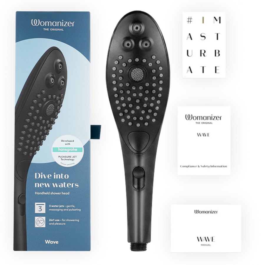 WOMANIZER - WAVE CLITORAL STIMULATING SHOWER HEAD BLACK