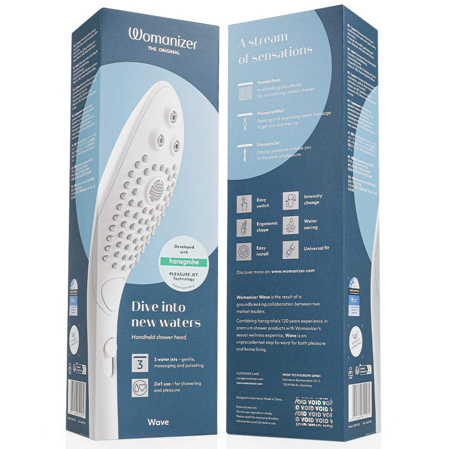 WOMANIZER - WAVE CLITORAL STIMULATING SHOWER HEAD WHITE