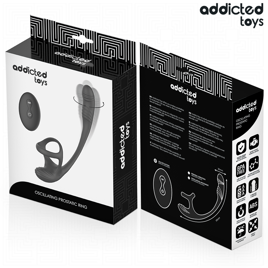 ADDICTED TOYS - ANAL PLUG WITH VIBRATION AND 360º WAVING AND TESTICLE STIMULATOR