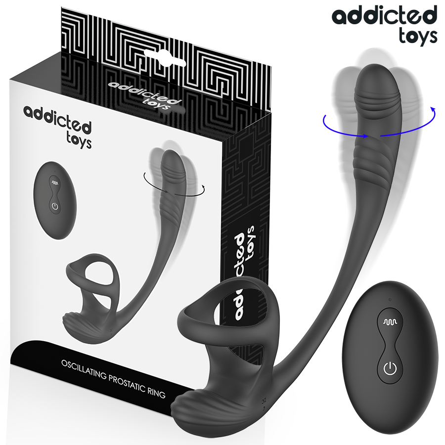 ADDICTED TOYS - ANAL PLUG WITH VIBRATION AND 360º WAVING AND TESTICLE STIMULATOR ADDICTED TOYS