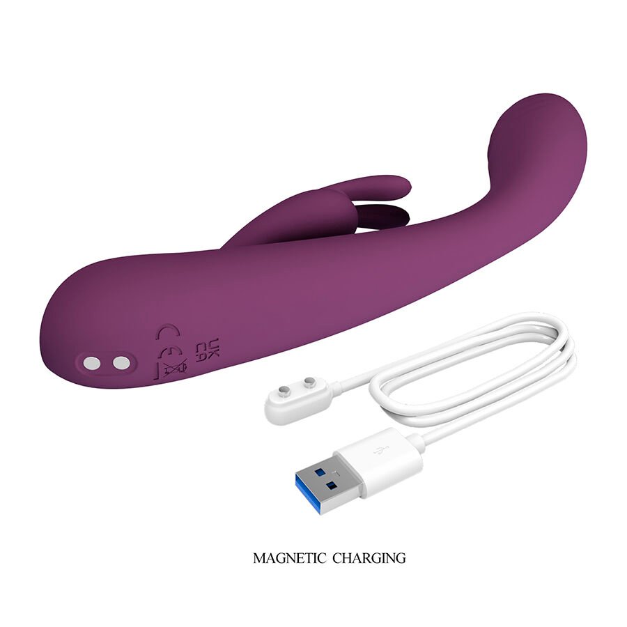 PRETTY LOVE - EMMA RABBIT PURPLE VIBRATOR WITH STIMULATOR
